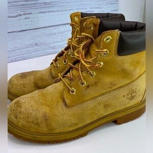 Timberland 6" Premium Big Kids 12909 Wheat Nubuck Size 7M